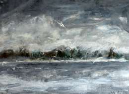 Svetionik Art Filip Dacevac Dreamy Lake Paper, Mix Media, Combined