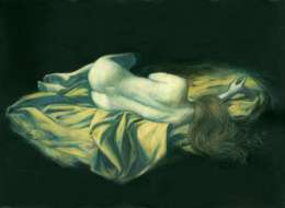 Svetionik Art Nebojsa Djuranovic Angela Pastel on Cardboard